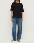 Assembly Label Kira Cotton Hemp Short Sleeve Tee Black