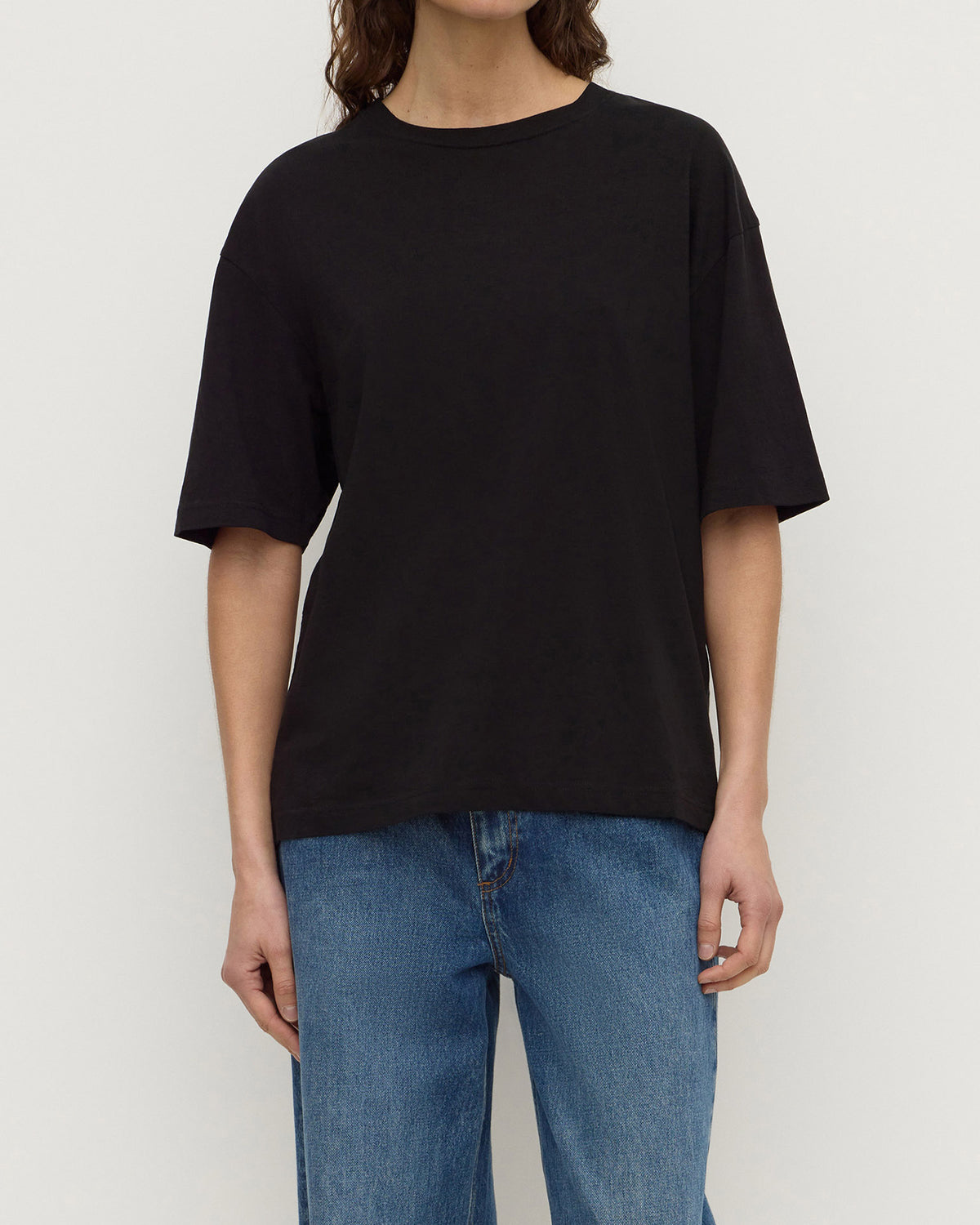 Assembly Label Kira Cotton Hemp Short Sleeve Tee Black