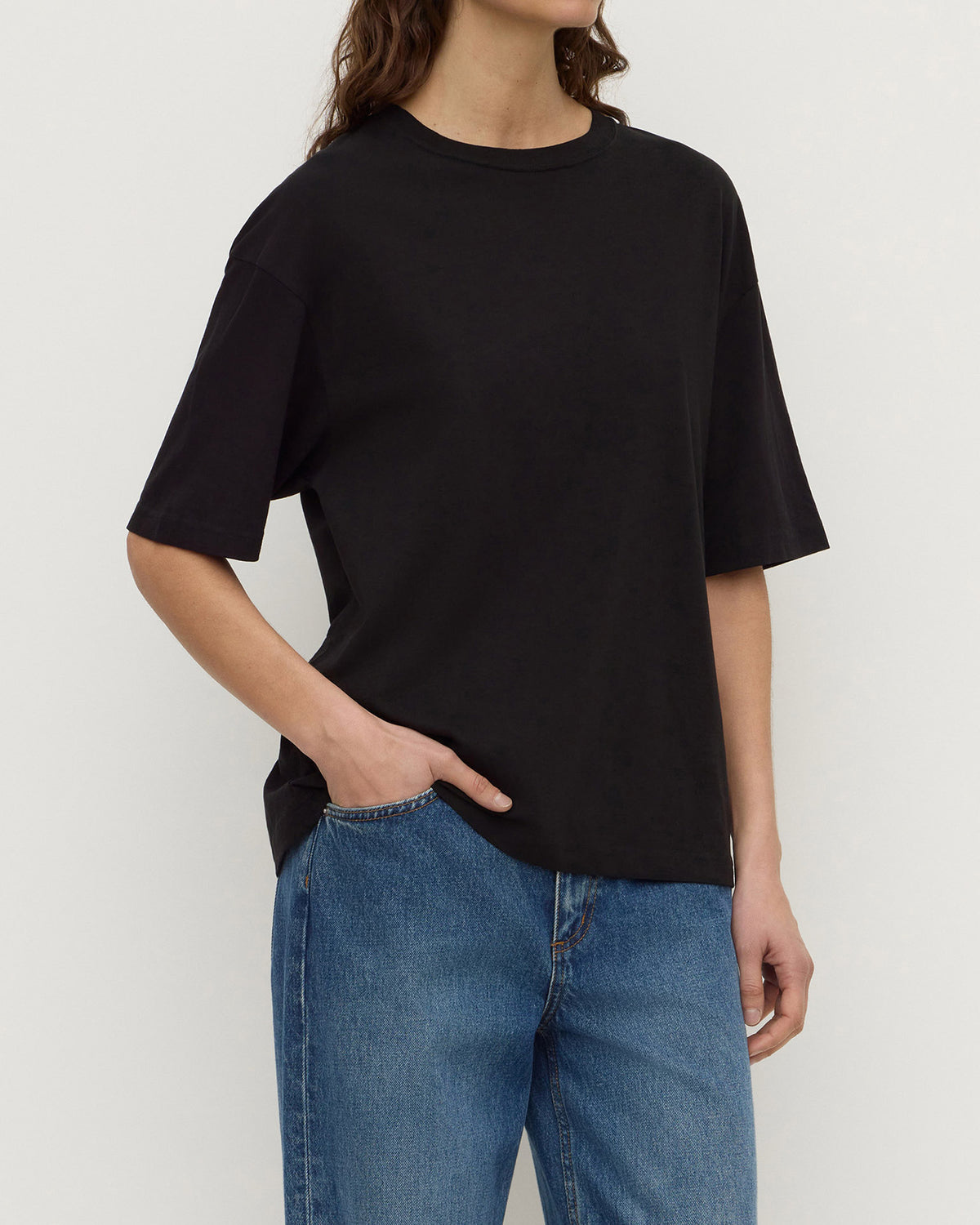 Assembly Label Kira Cotton Hemp Short Sleeve Tee Black