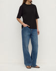 Assembly Label Kira Cotton Hemp Short Sleeve Tee Black