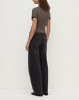 Assembly Label Kourt Contrast Bind Tee Bark Black