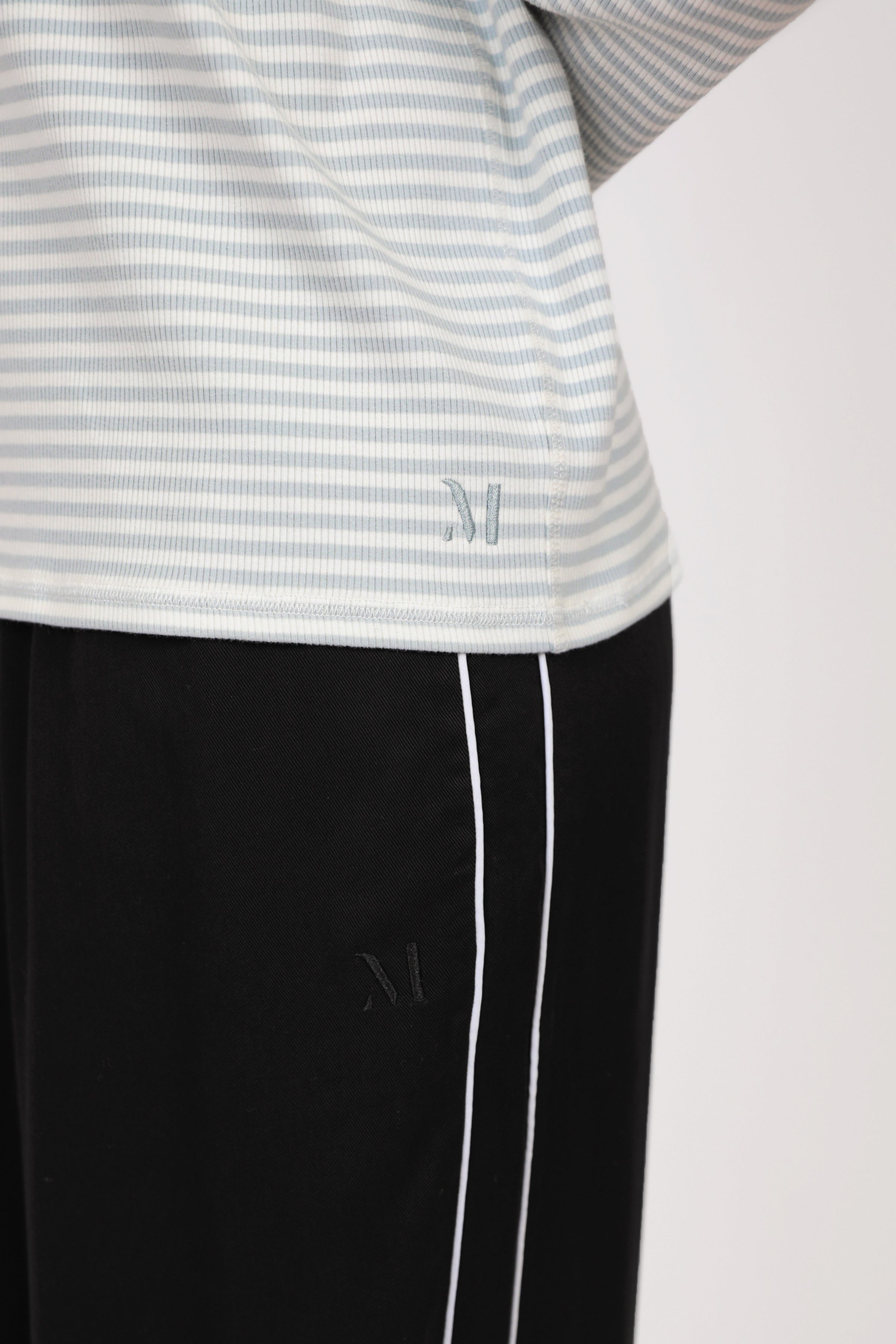 Marlow Legion Side Stripe Pant Black/White