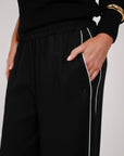 Marlow Legion Side Stripe Pant Black/White