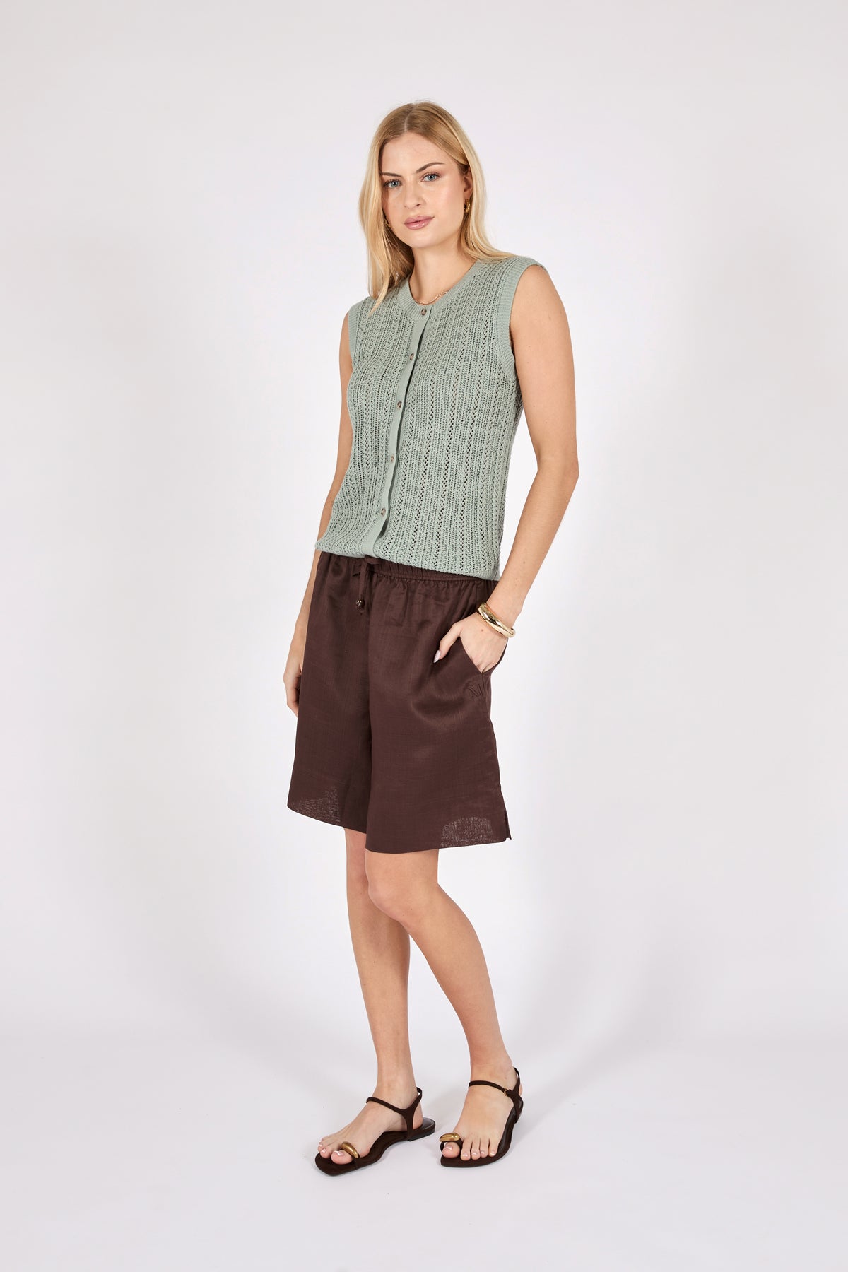 Marlow Lume Knit Vest Sage