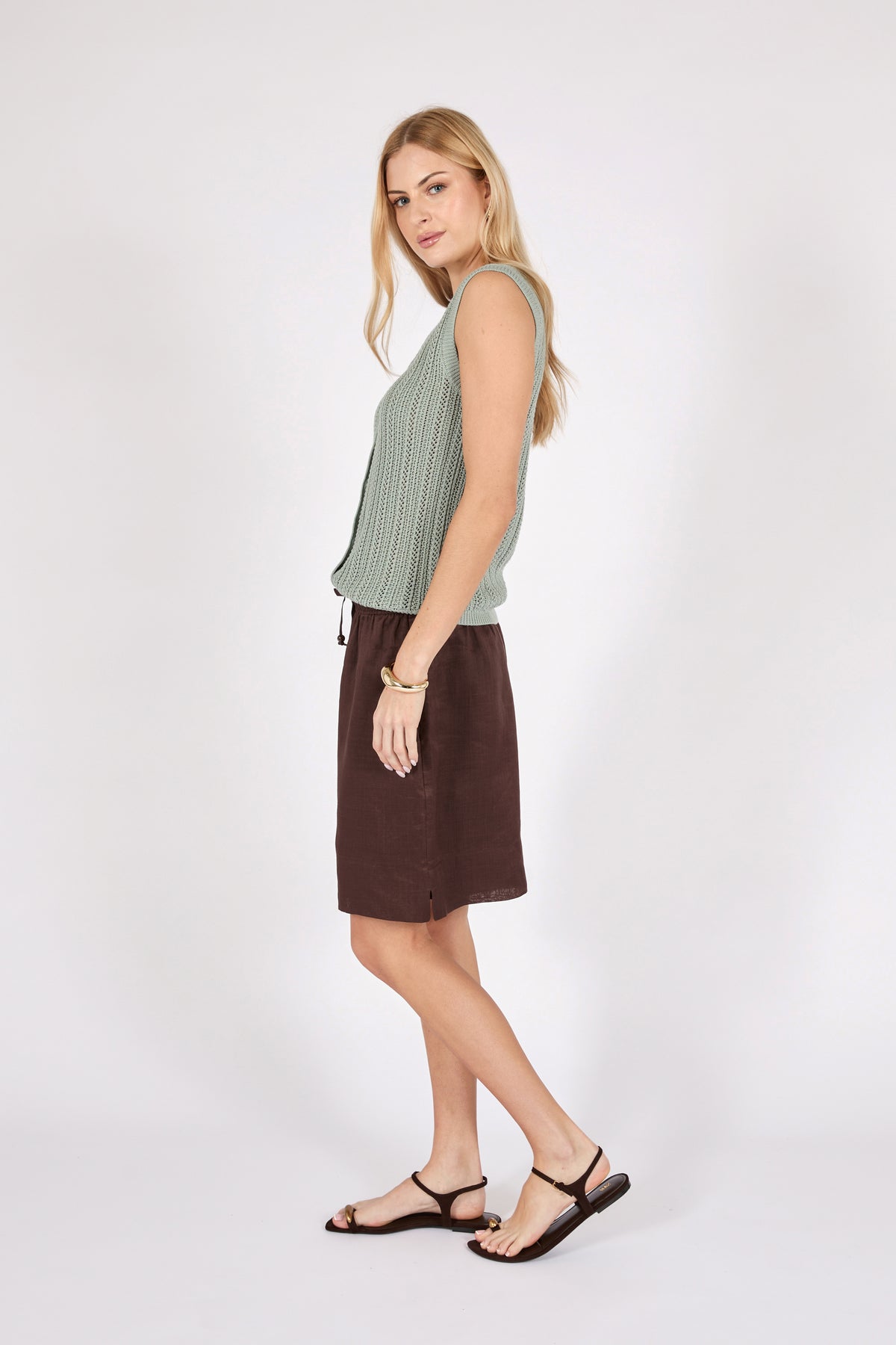 Marlow Lume Knit Vest Sage