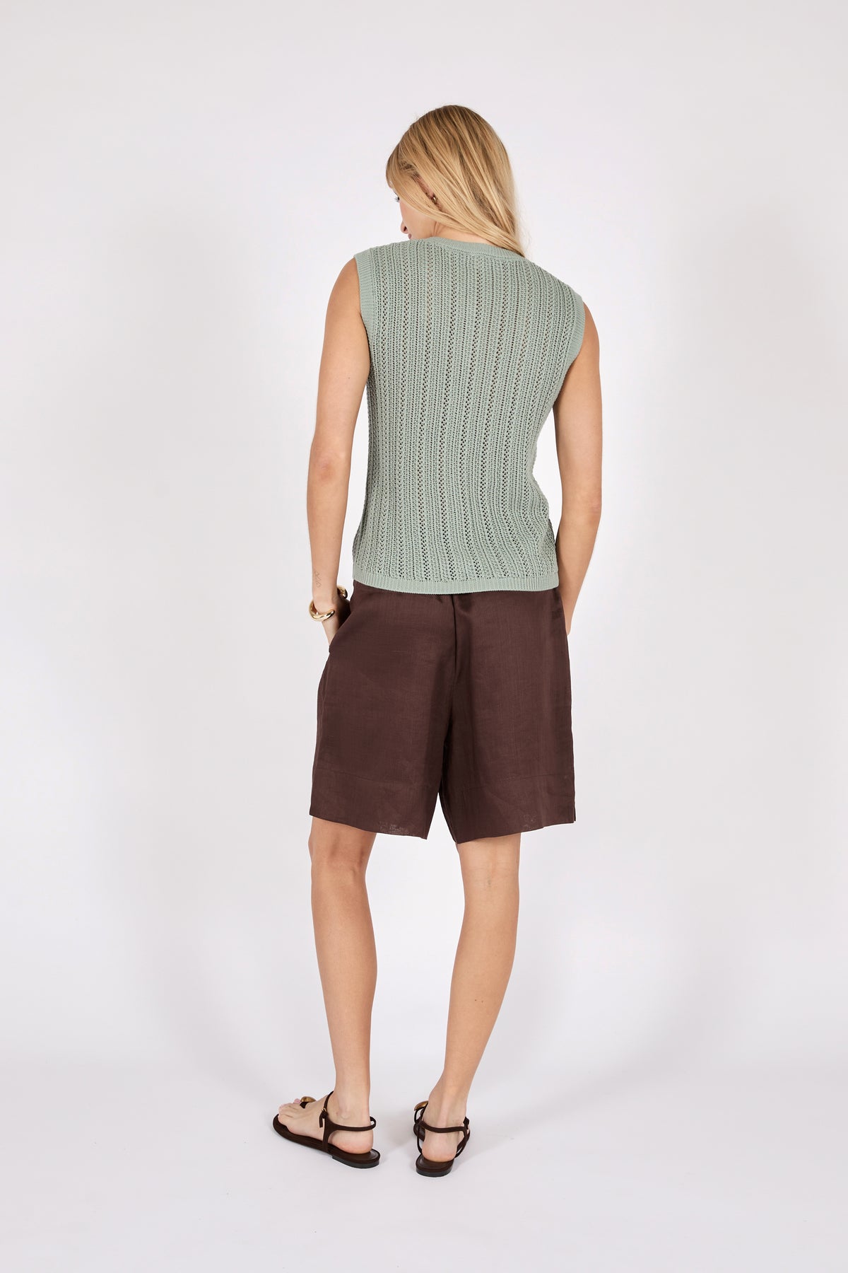 Marlow Lume Knit Vest Sage