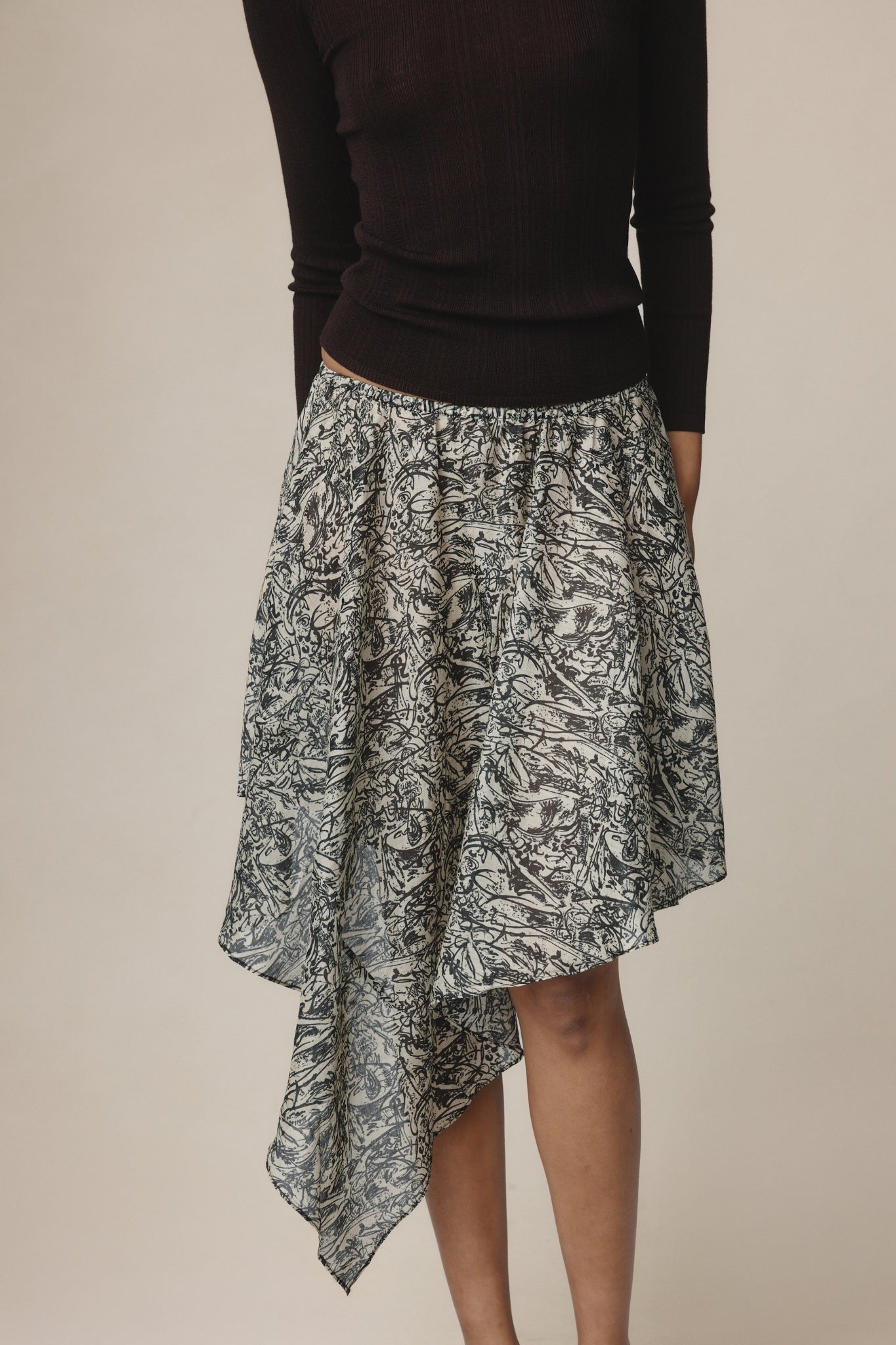 Marle Inez Skirt Echo Print