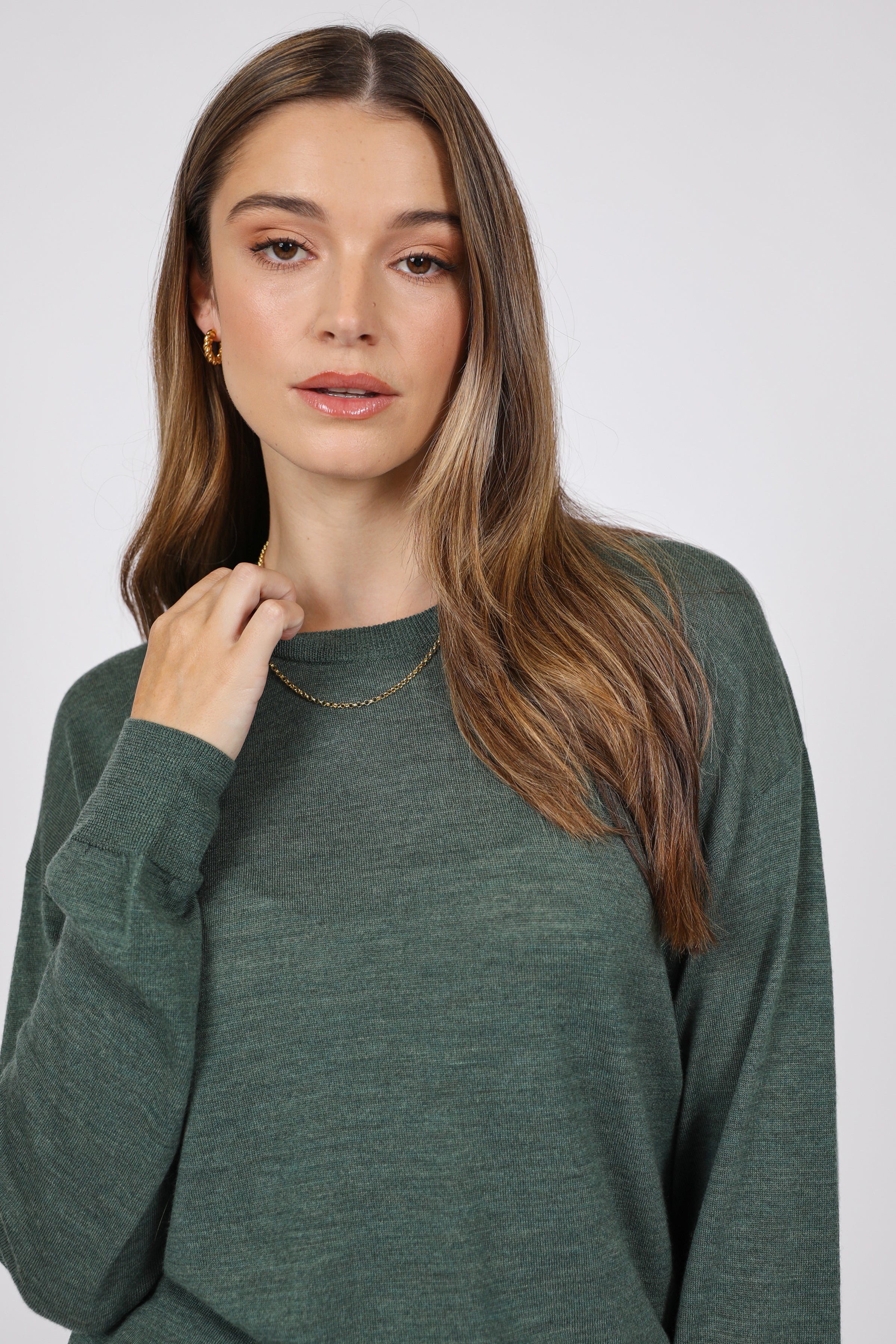 Marlow Alto Merino Crew Forest