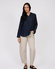 Marlow Curve Barrel Jean Stone