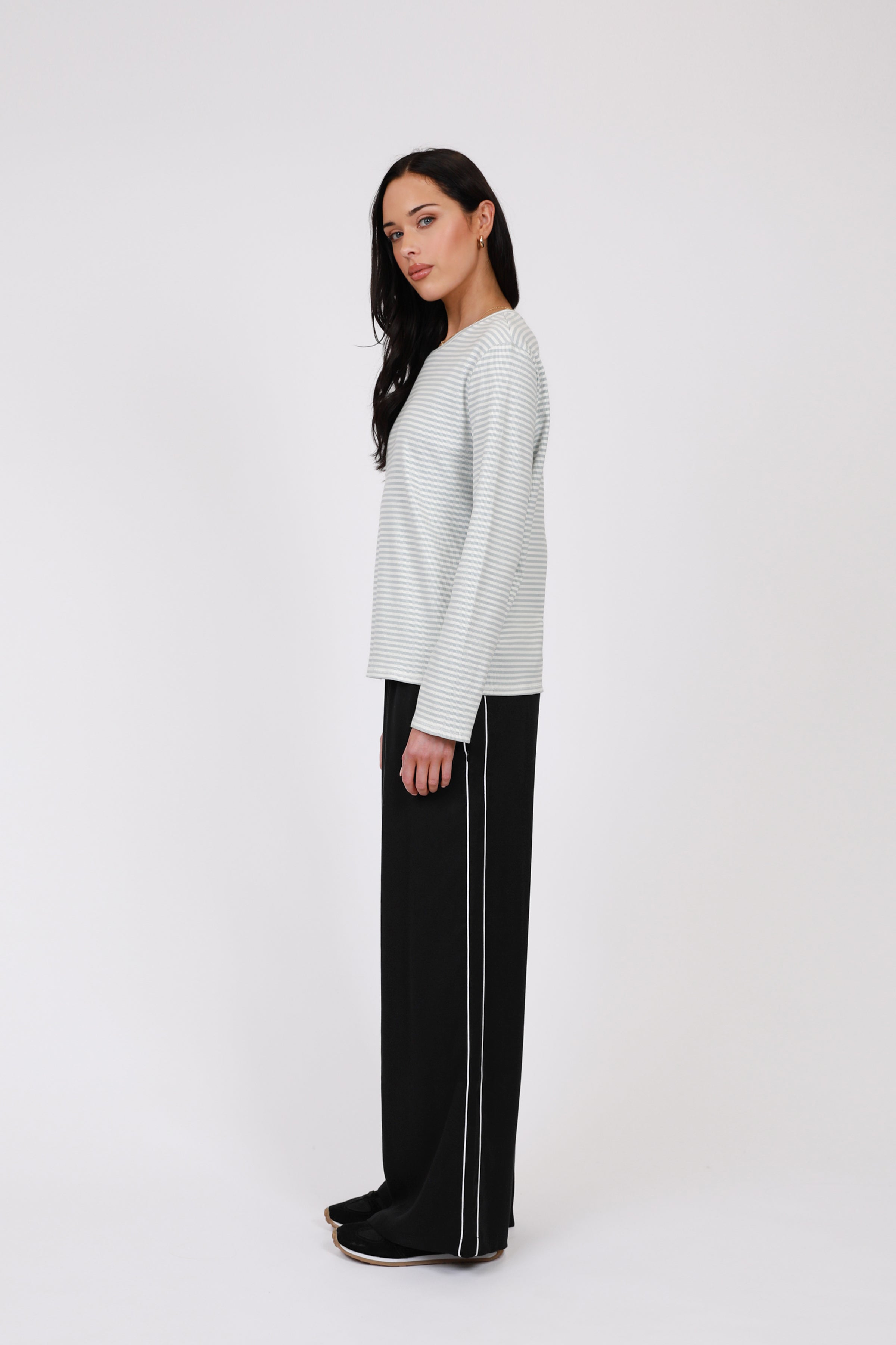 Marlow Legion Side Stripe Pant Black/White