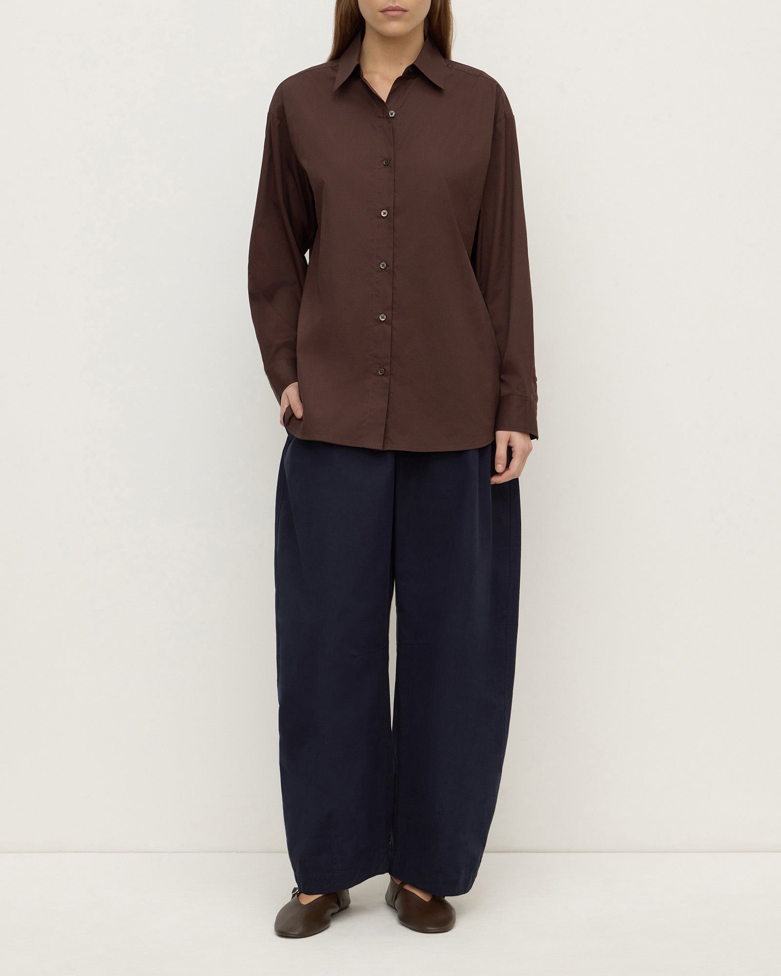 Assembly Label Micha Poplin Shirt Ganache