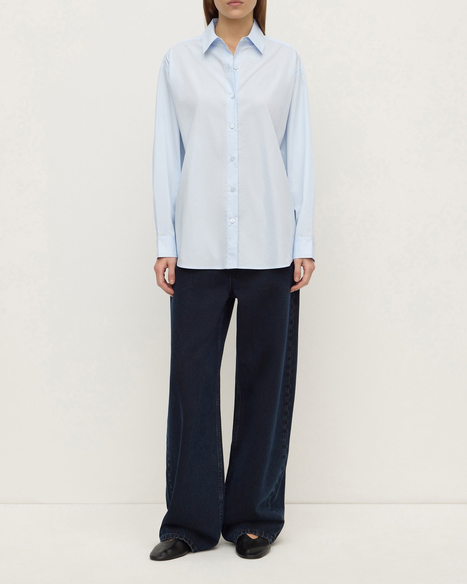 Assembly Label Micha Poplin Shirt Powder Blue