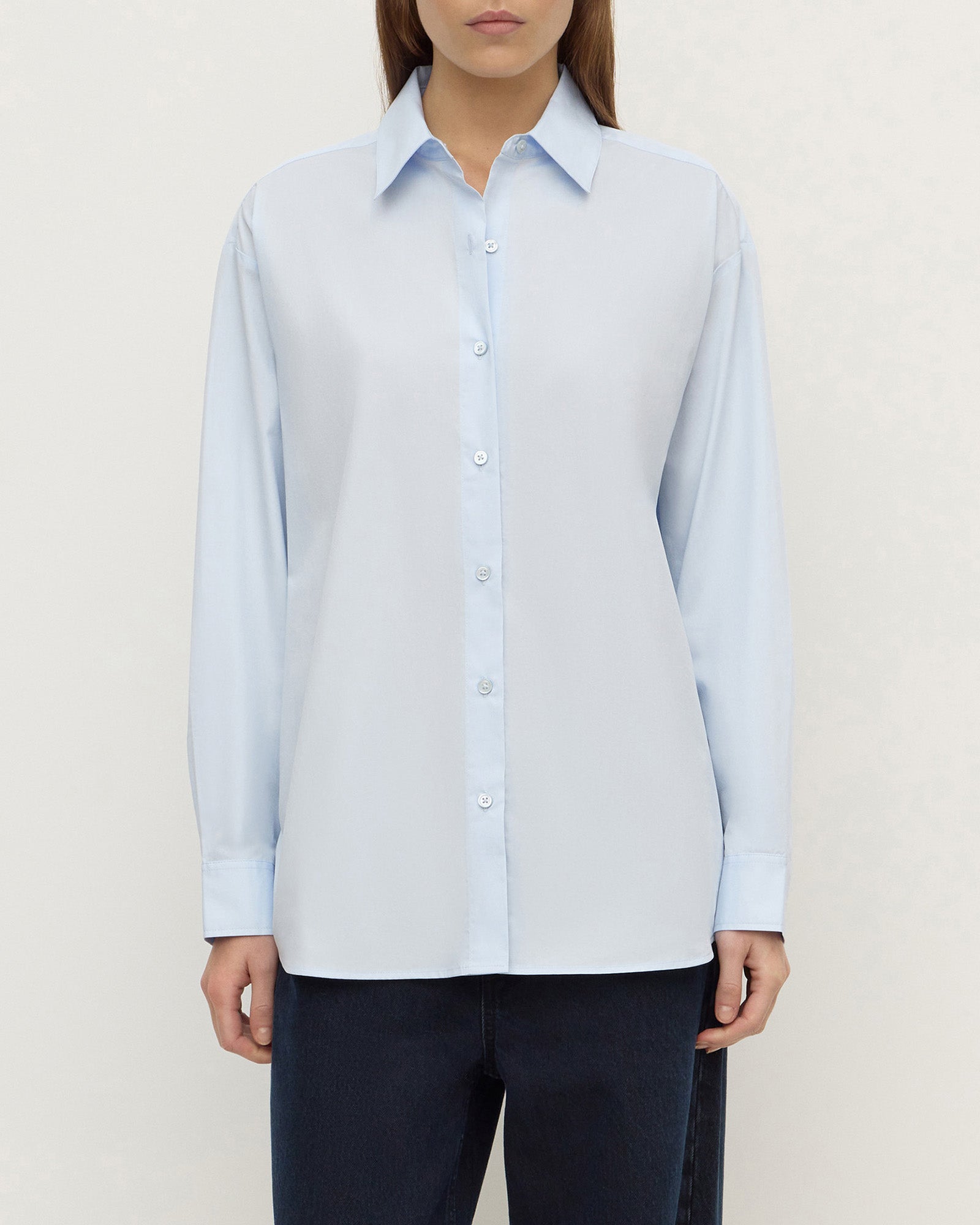 Assembly Label Micha Poplin Shirt Powder Blue