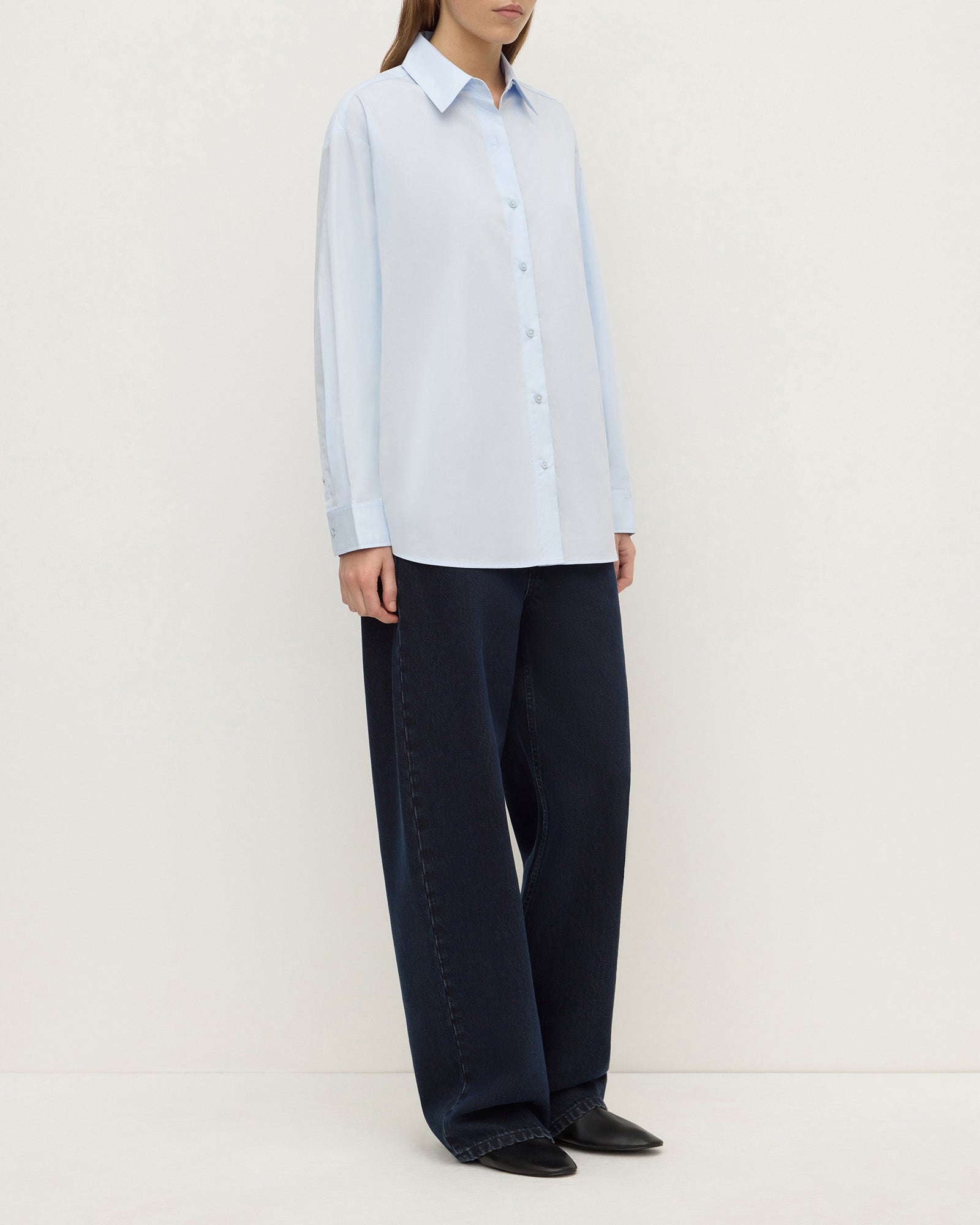 Assembly Label Micha Poplin Shirt Powder Blue
