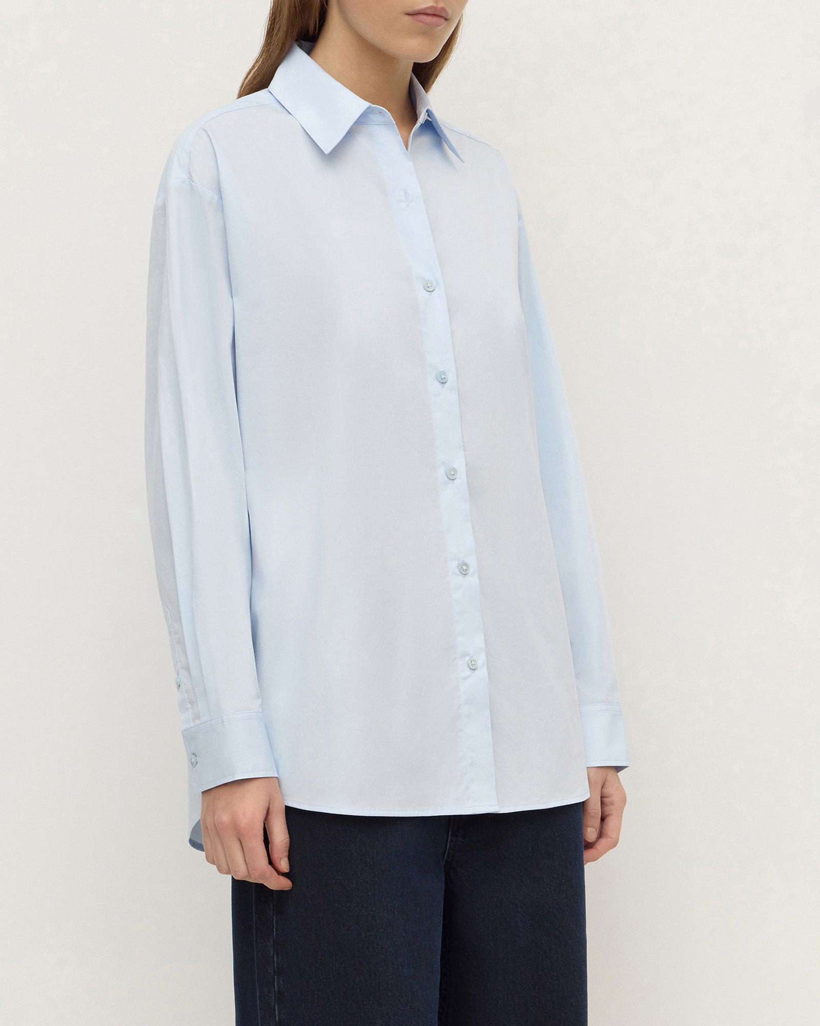 Assembly Label Micha Poplin Shirt Powder Blue