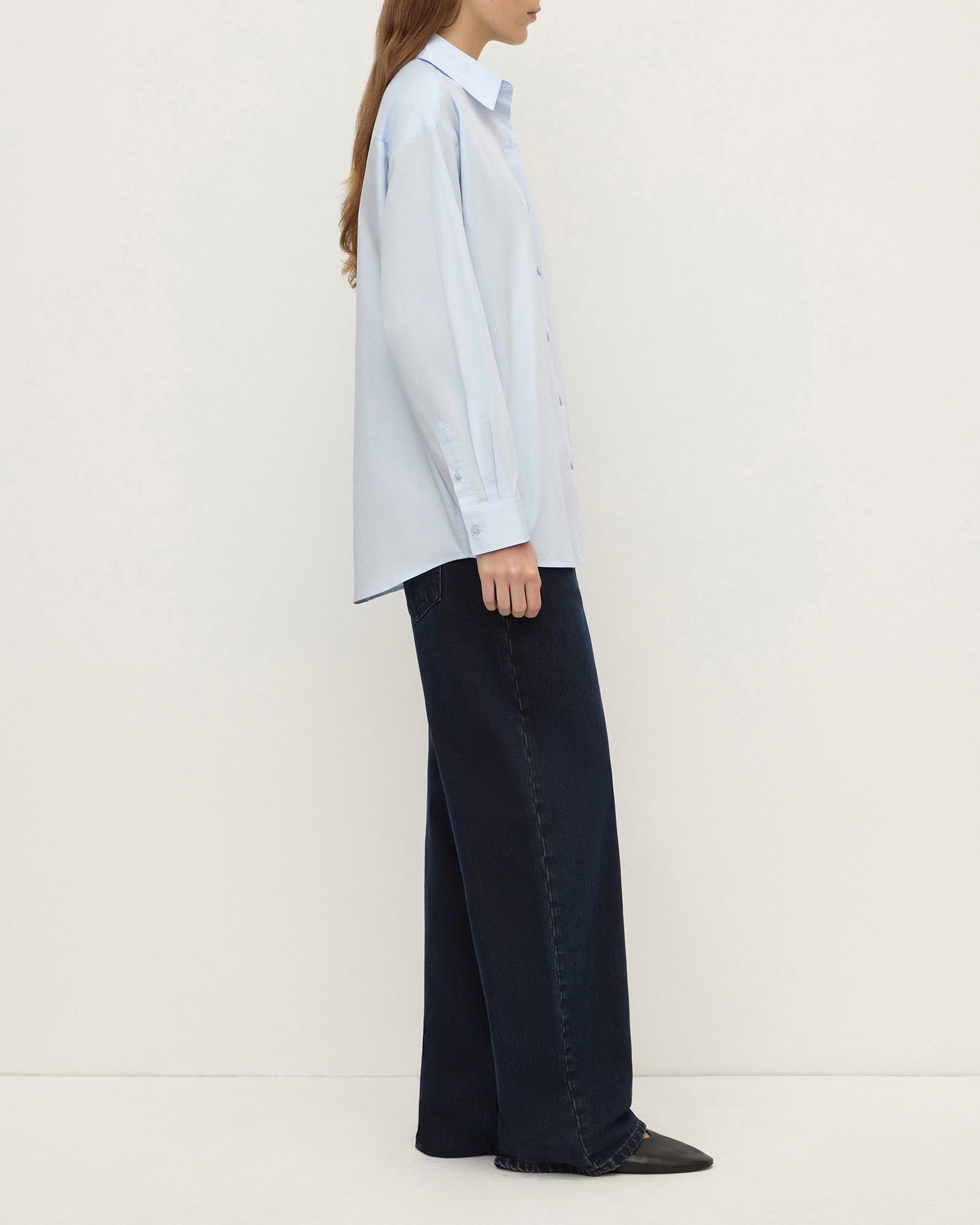Assembly Label Micha Poplin Shirt Powder Blue
