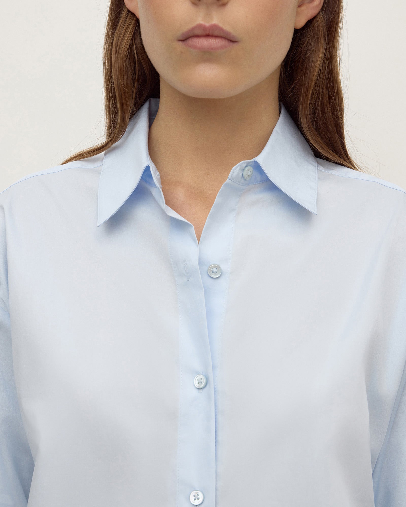 Assembly Label Micha Poplin Shirt Powder Blue