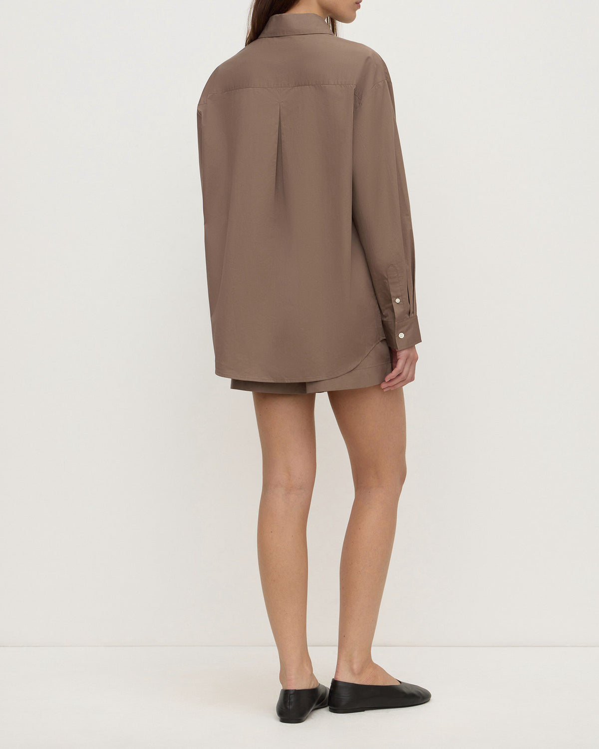 Assembly Label Micha Poplin Shirt Dark Sand