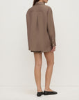Assembly Label Micha Poplin Shirt Dark Sand