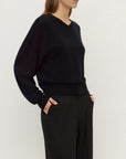 Assembly Label Mira V Neck Knit Black