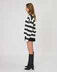 Remain Miller Long Sleeve Tee Ivory Black Stripe