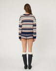 Remain Bowie Cardigan Indigo Stripe