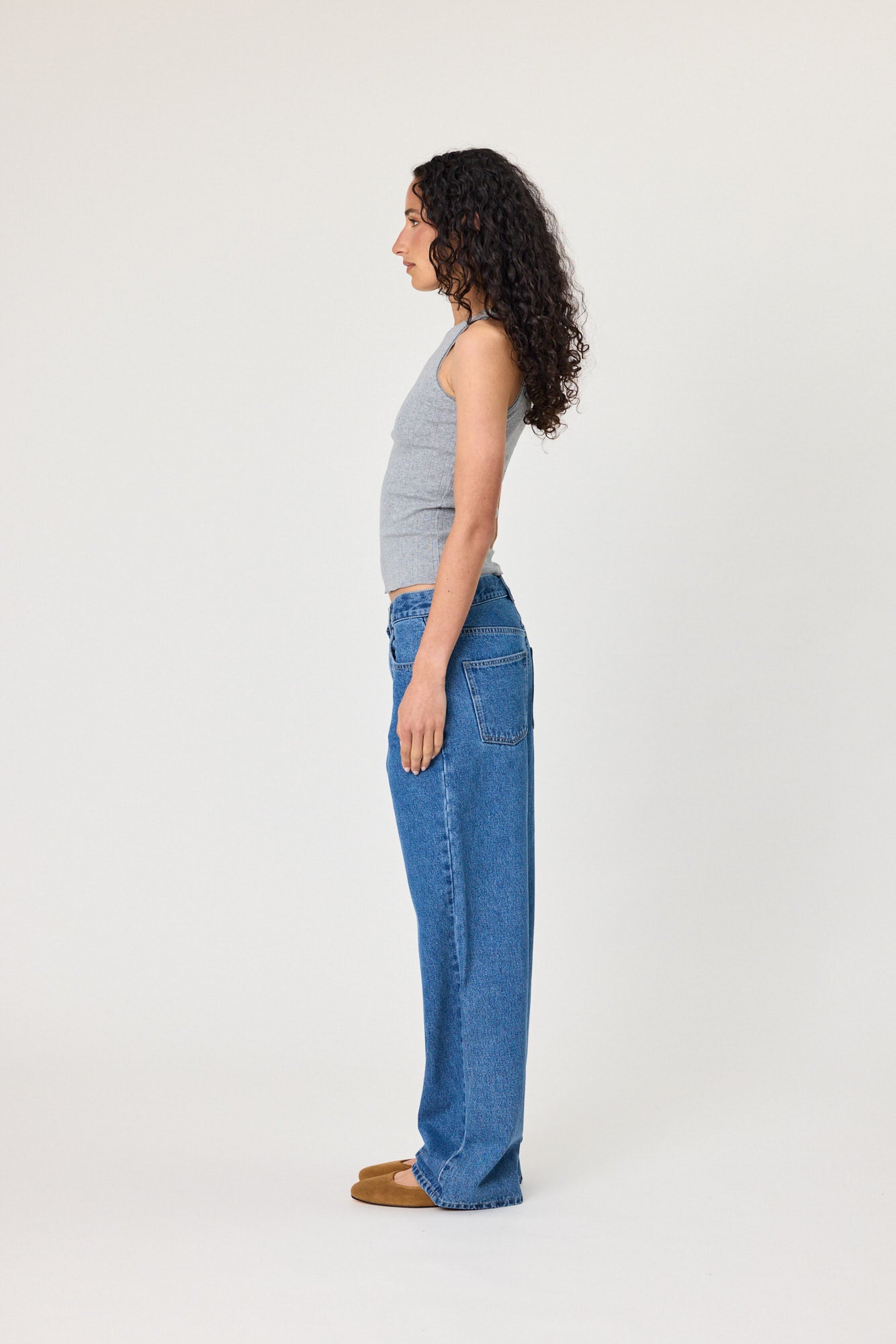 Remain Poppy Tank Grey Marle