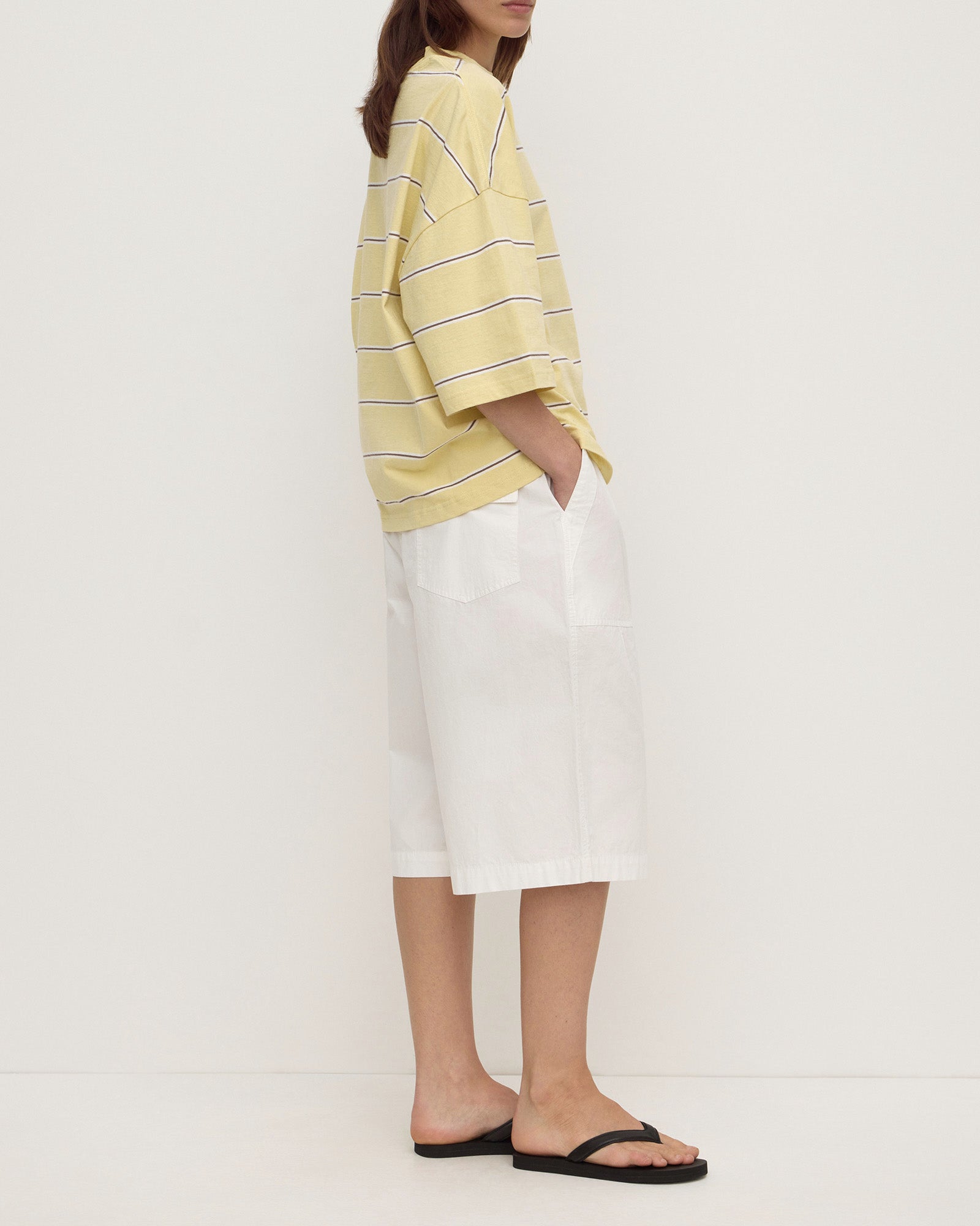 Assembly Label Nora Striped Oversized Tee Yellow Stripe