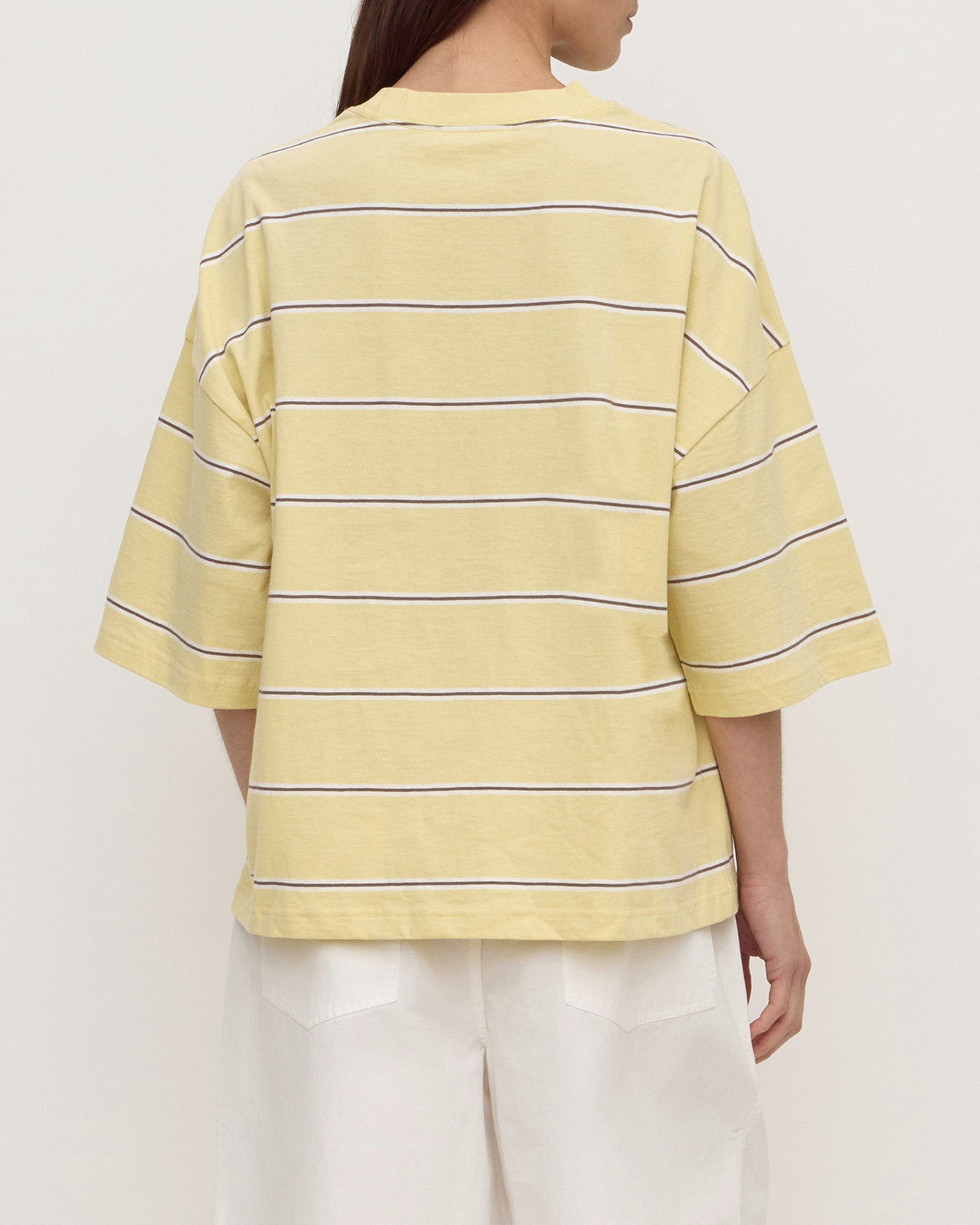 Assembly Label Nora Striped Oversized Tee Yellow Stripe