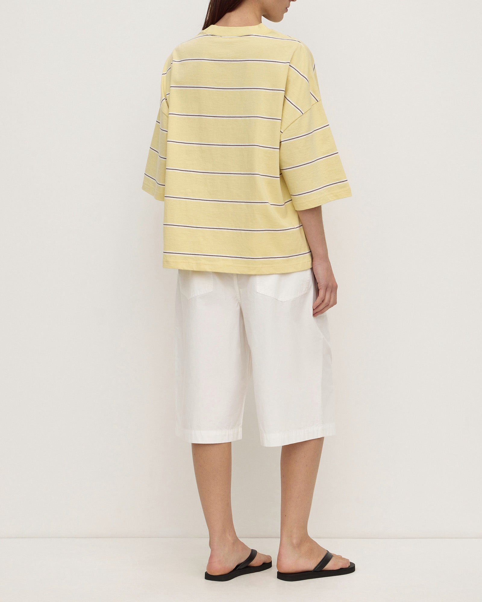 Assembly Label Nora Striped Oversized Tee Yellow Stripe