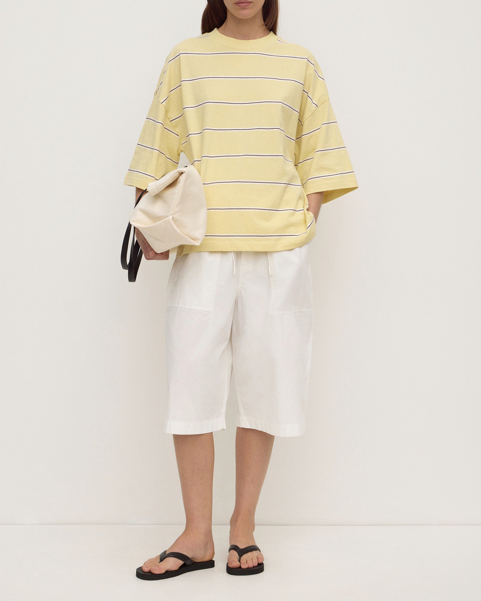 Assembly Label Nora Striped Oversized Tee Yellow Stripe