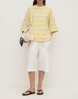 Assembly Label Nora Striped Oversized Tee Yellow Stripe