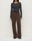 Assembly Label Nora Merino Wool Henley Charcoal
