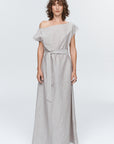 Marle Oscar Dress Chocolate Stripe