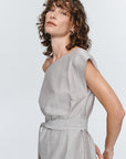 Marle Oscar Dress Chocolate Stripe