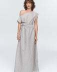 Marle Oscar Dress Chocolate Stripe