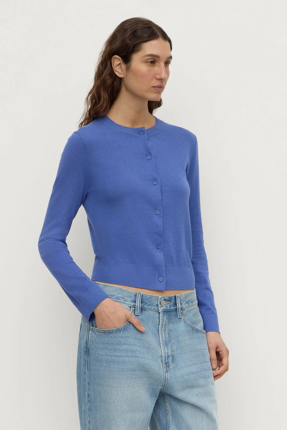 Assembly Label Orina Cotton Cashmer Cardigan Blue