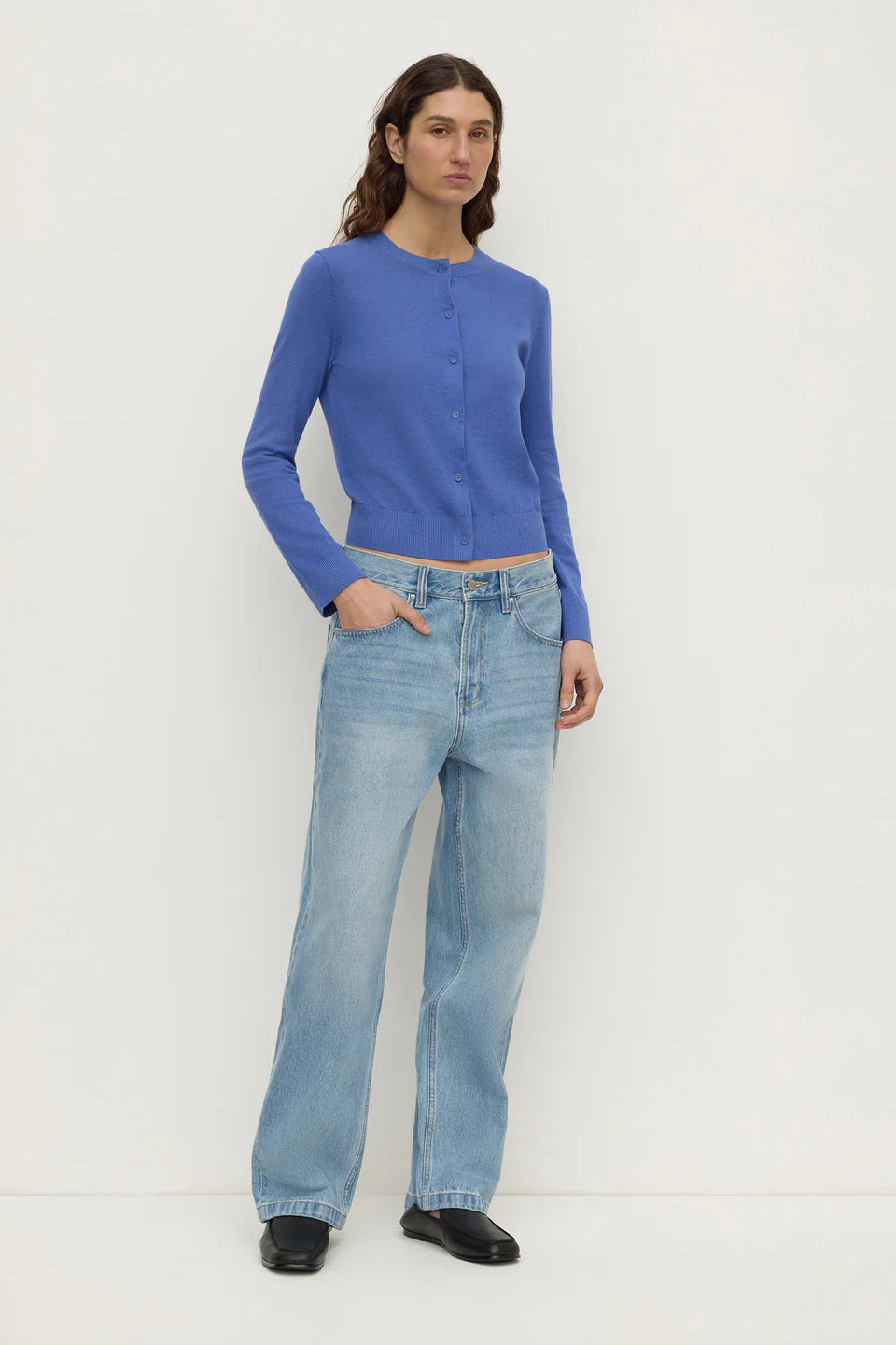 Assembly Label Orina Cotton Cashmer Cardigan Blue