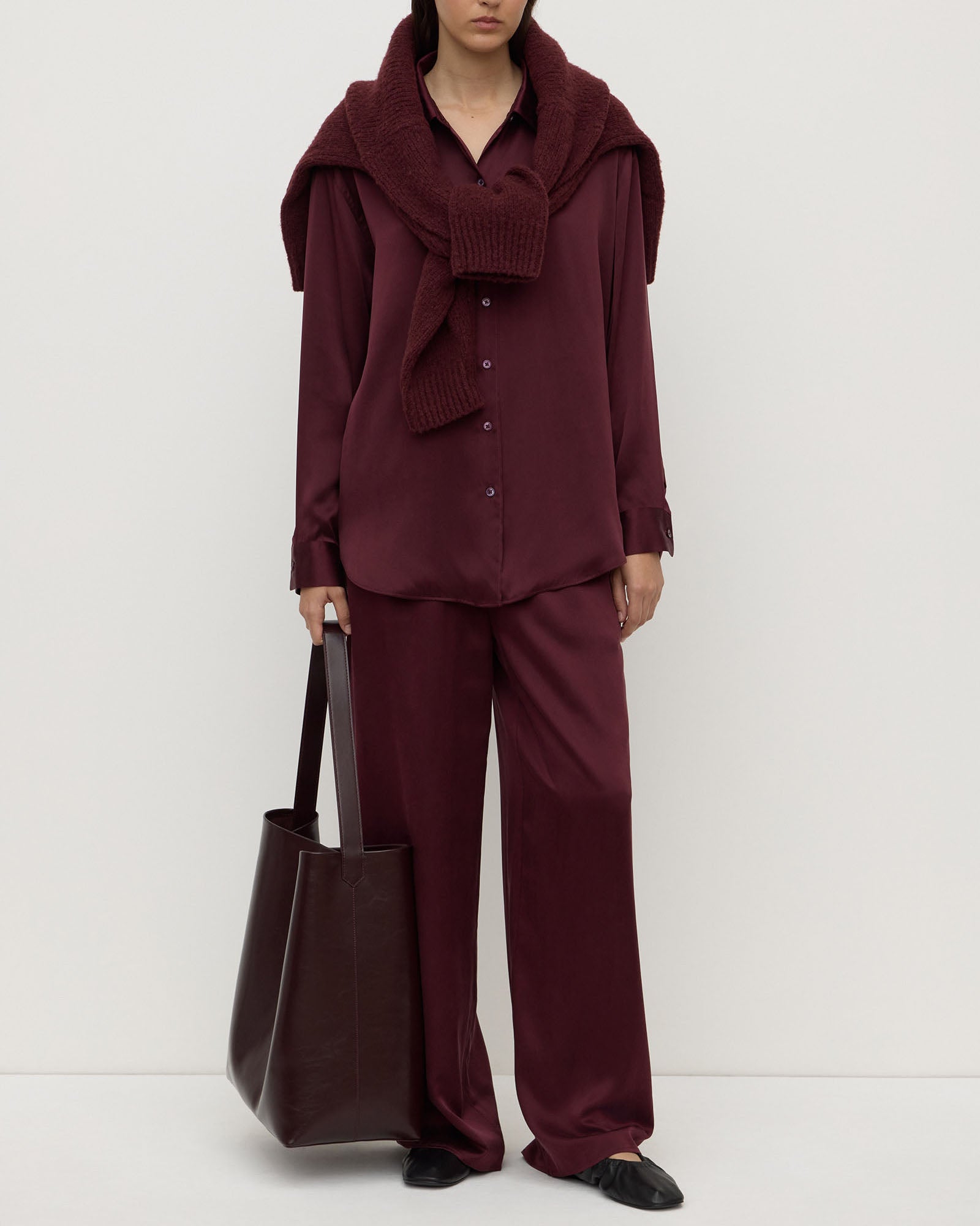 Assembly Label Pippa Silk Shirt Merlot