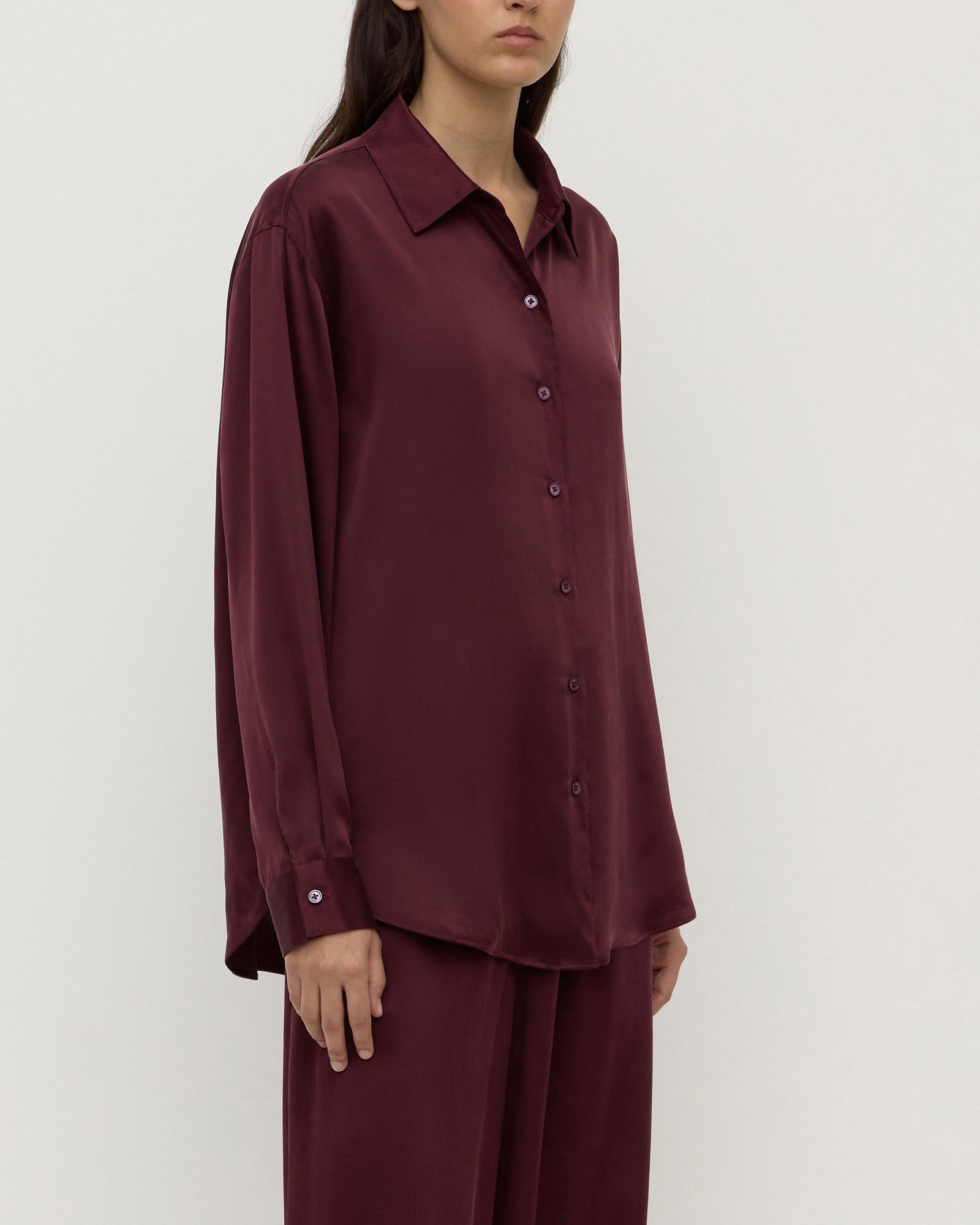 Assembly Label Pippa Silk Shirt Merlot