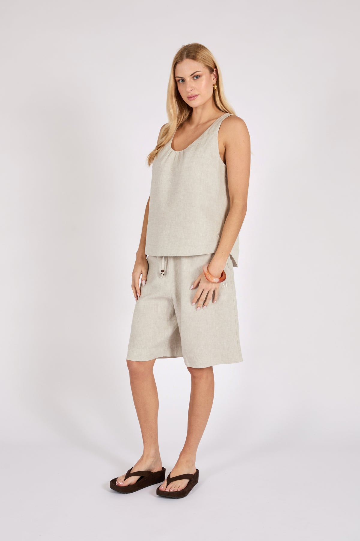 Riptide Linen Short Natural