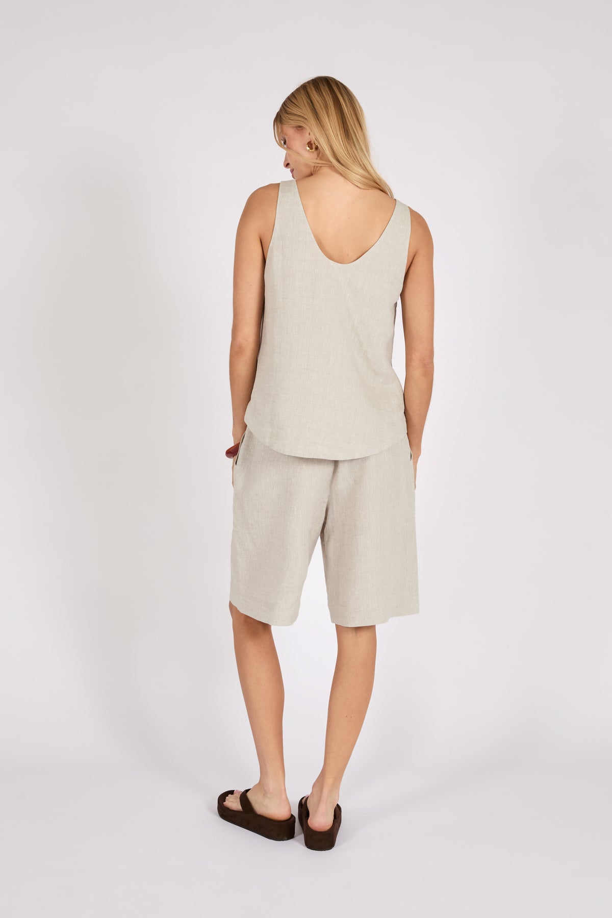Riptide Linen Short Natural