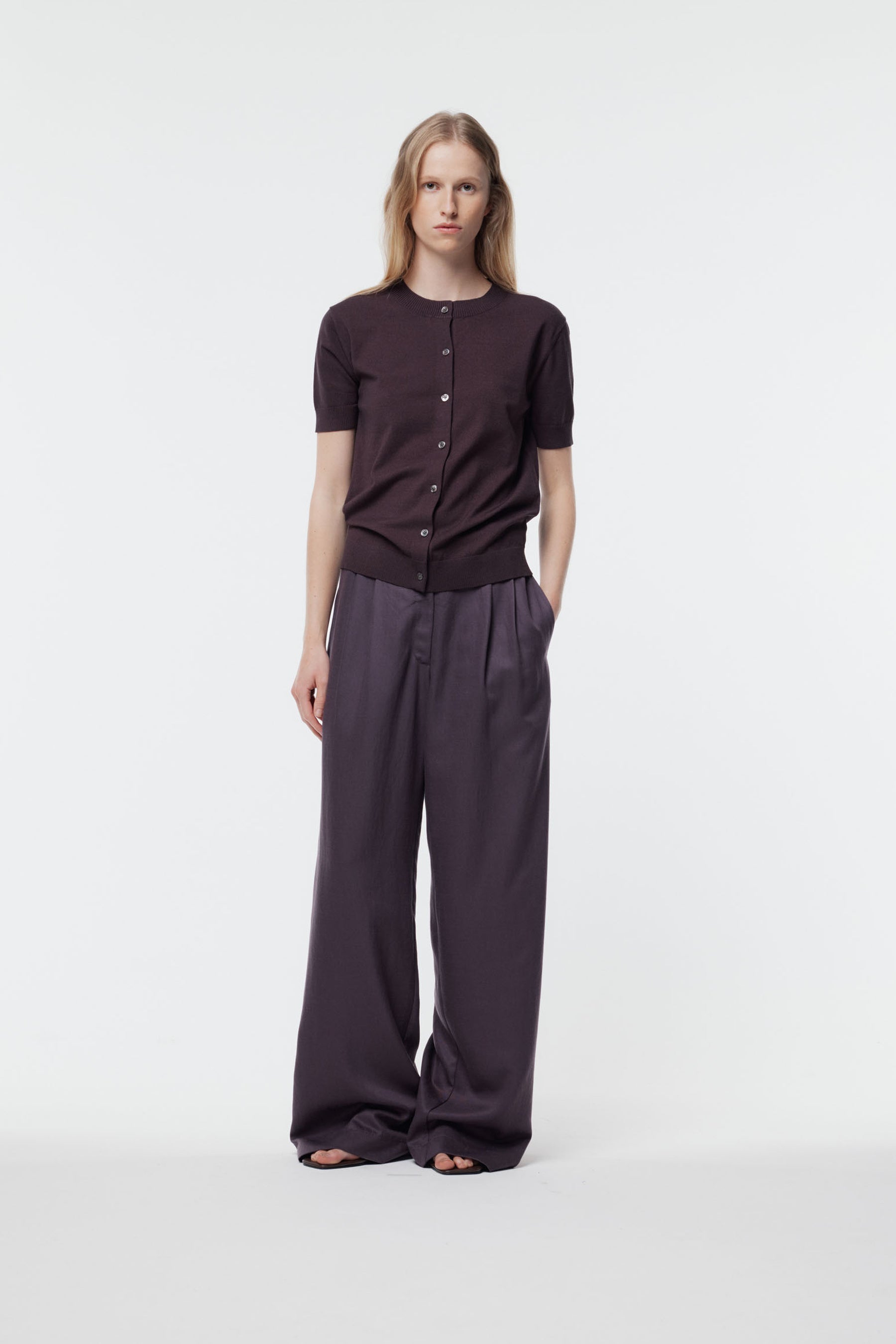 Gregory Aurelia Cardigan Muted Plum