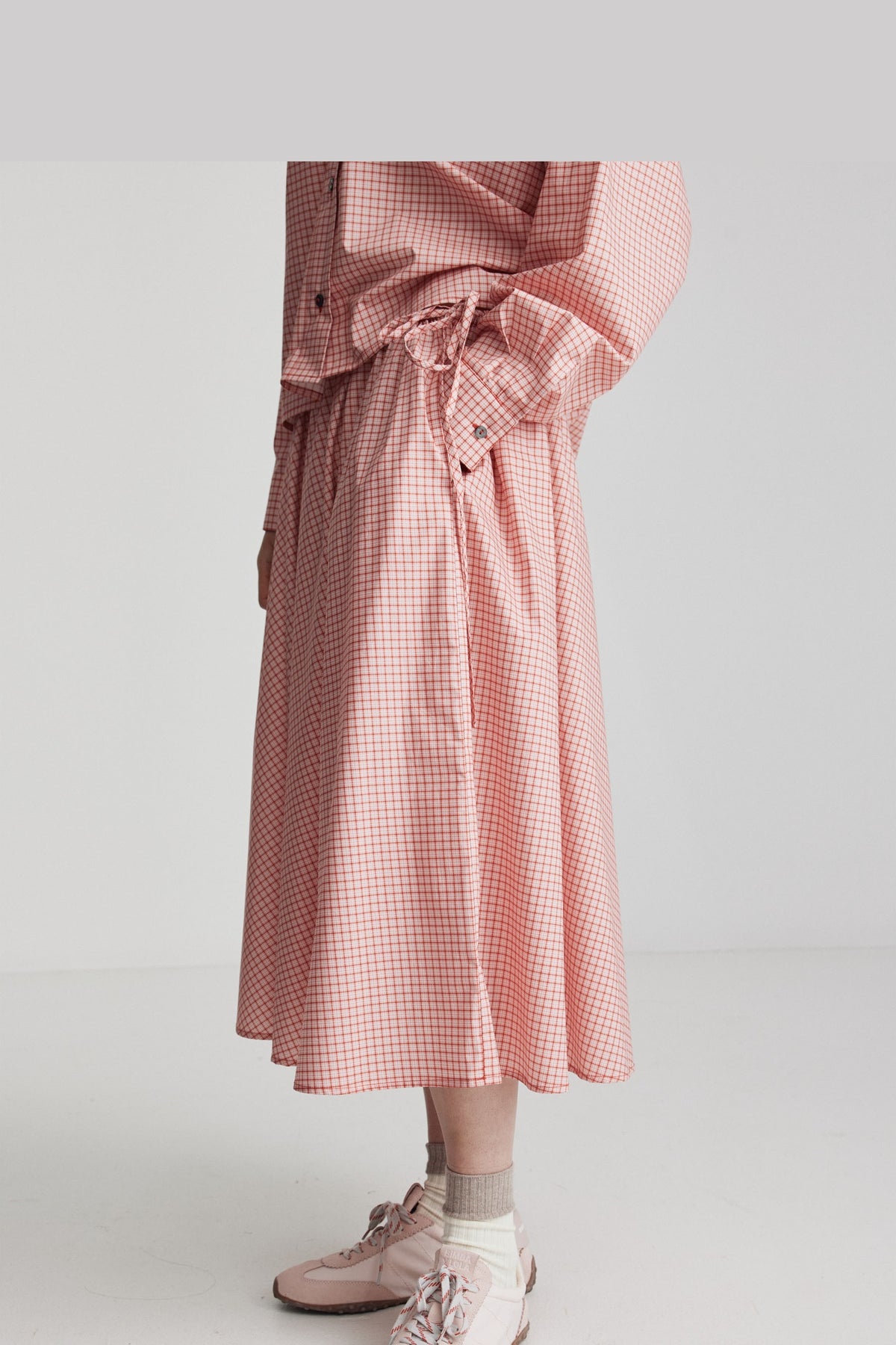 Ricochet Micha Skirt Cherry Red Check