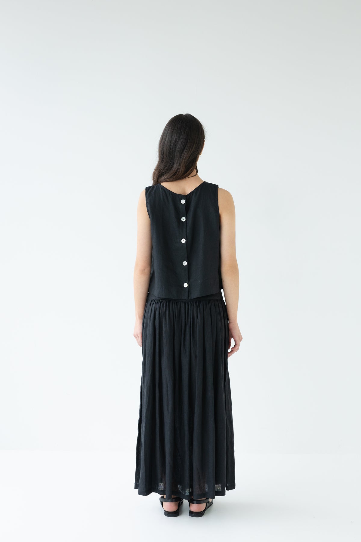 Sophie Shell Buttons Linen Top