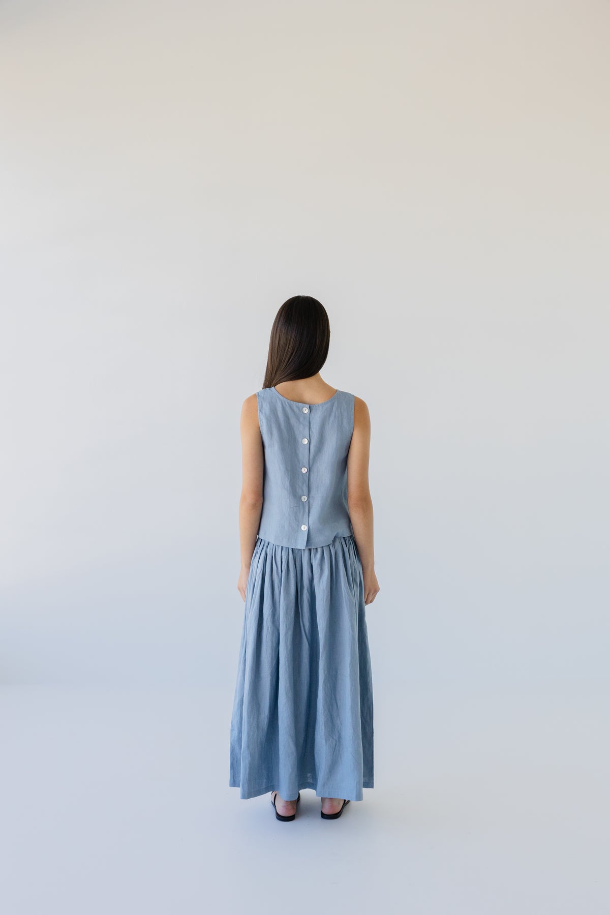 Sophie Shell Buttons Linen Top