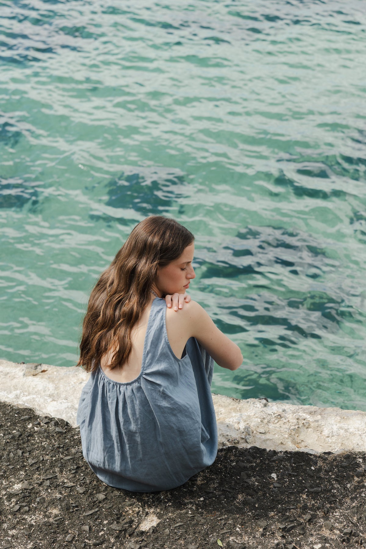 Sophie Linen Maxi Dress Mist