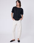 Marlow Sable Linen Top Black