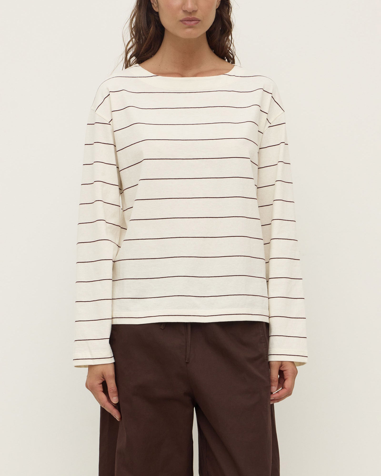 Assembly Label Scout Long Sleeve Tee Mulberry Stripe