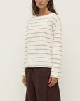 Assembly Label Scout Long Sleeve Tee Mulberry Stripe